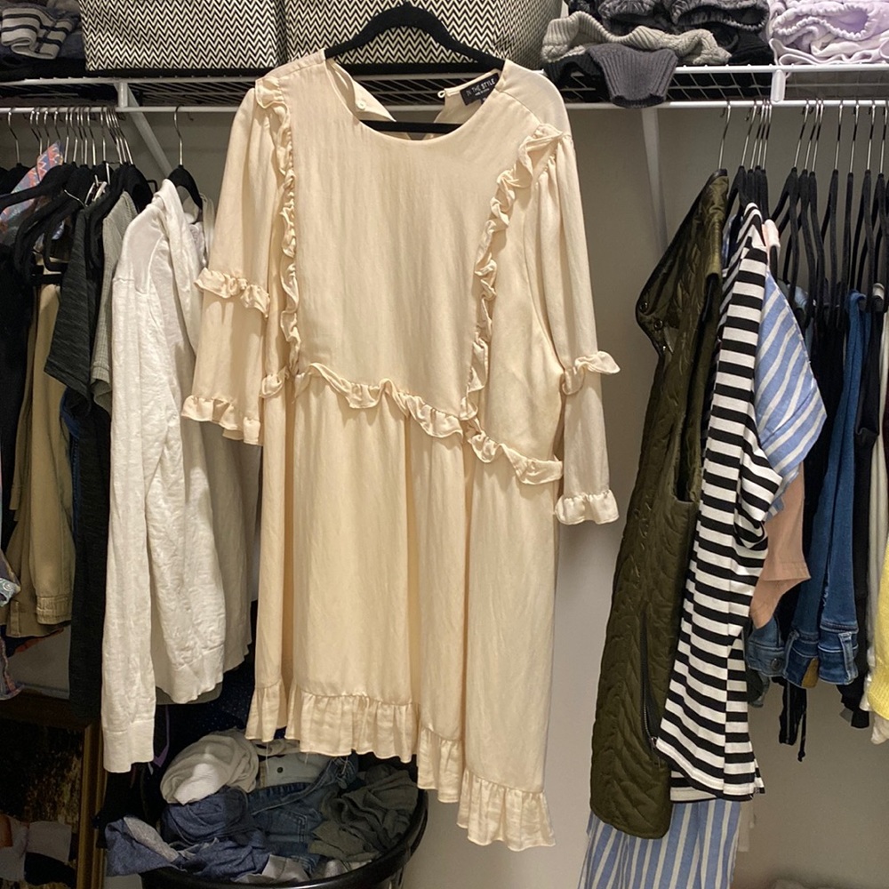 Lorna Lux x In The Style Girls Girl Dress (Beige)